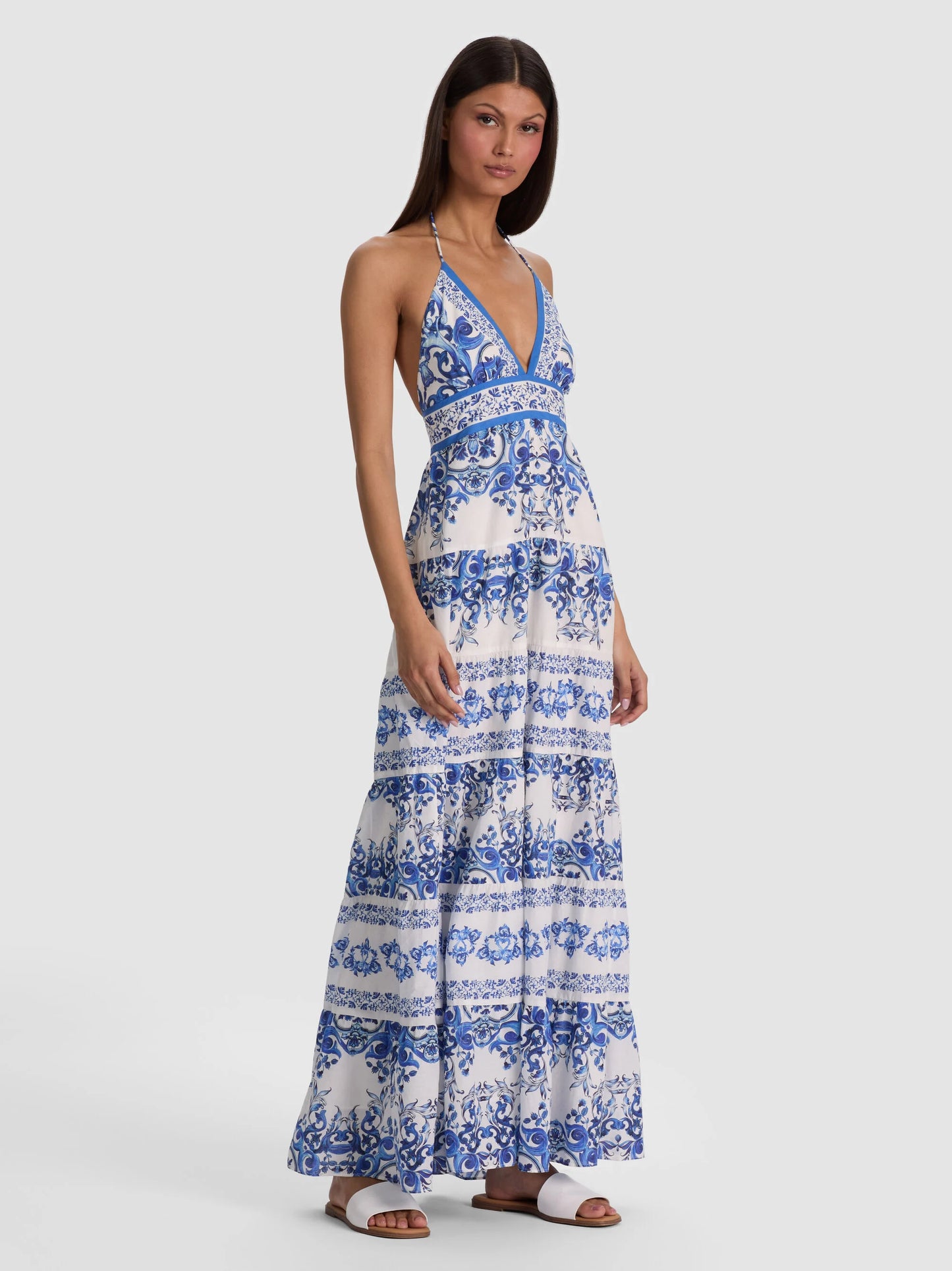 Karolina Smocked Waist Tiered Maxi Dress