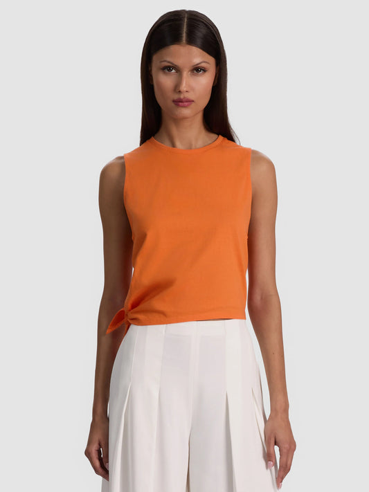 Orange Johnnie Side Tie Tank