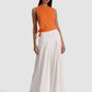 Orange Johnnie Side Tie Tank