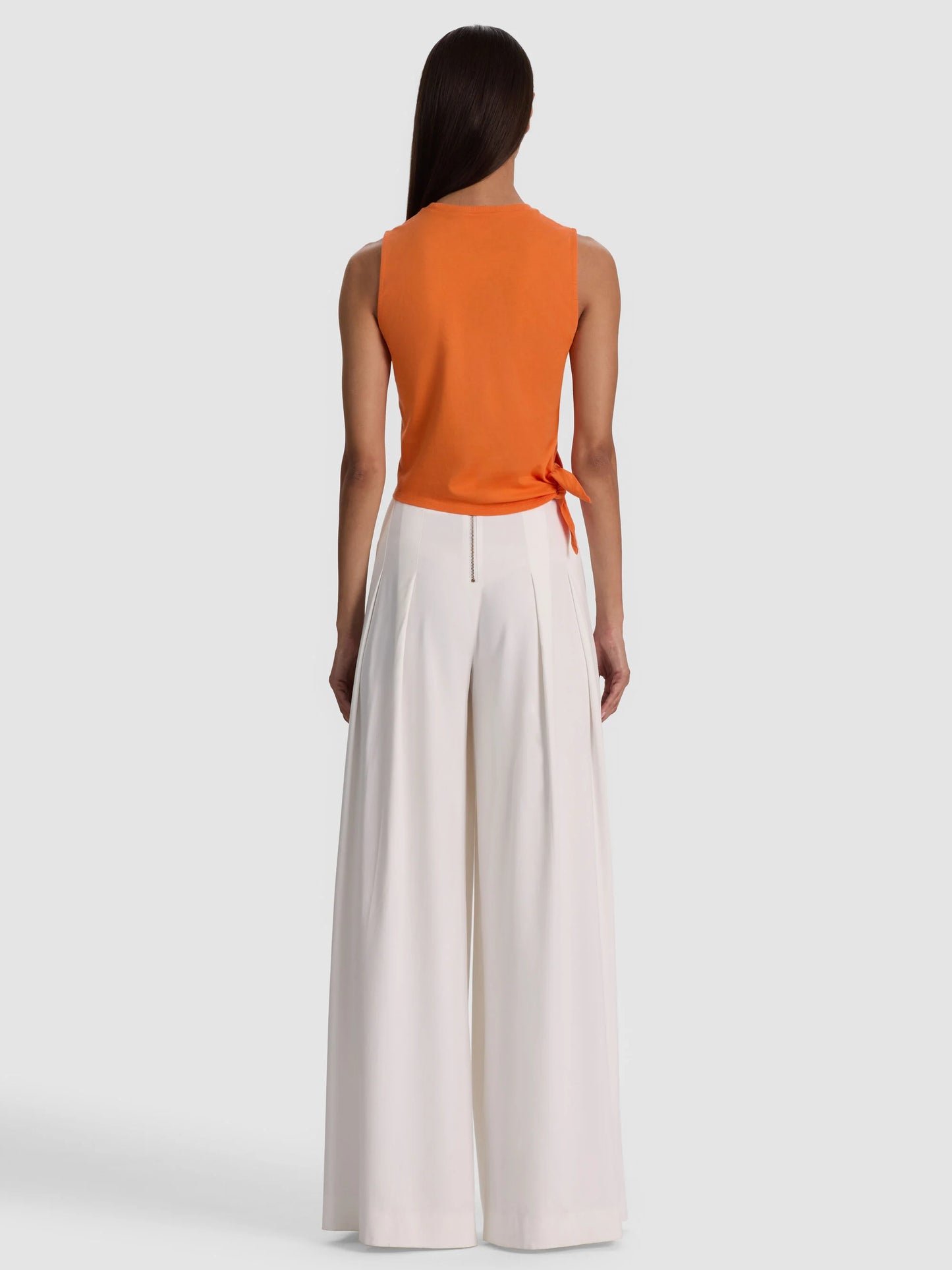 Orange Johnnie Side Tie Tank