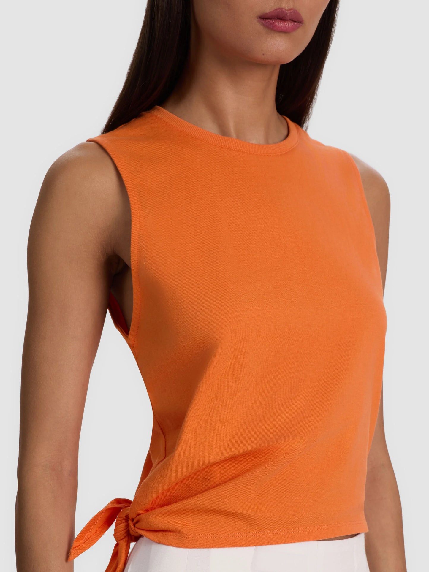 Orange Johnnie Side Tie Tank