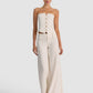 Off White & Gold Olivia Embellished Pant