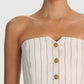 Off White & Gold Kelcey Embellished Strapless Vest