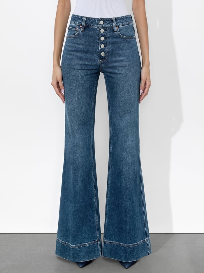 Alice + Olivia MISSA EXPOSED BUTTON JEAN