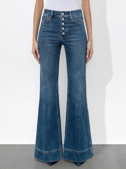 Alice + Olivia MISSA EXPOSED BUTTON JEAN