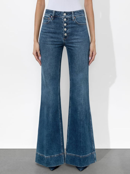 Alice + Olivia MISSA EXPOSED BUTTON JEAN
