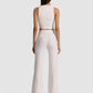 OFF WHITE LINDEN LINEN BOOTCUT TROUSER