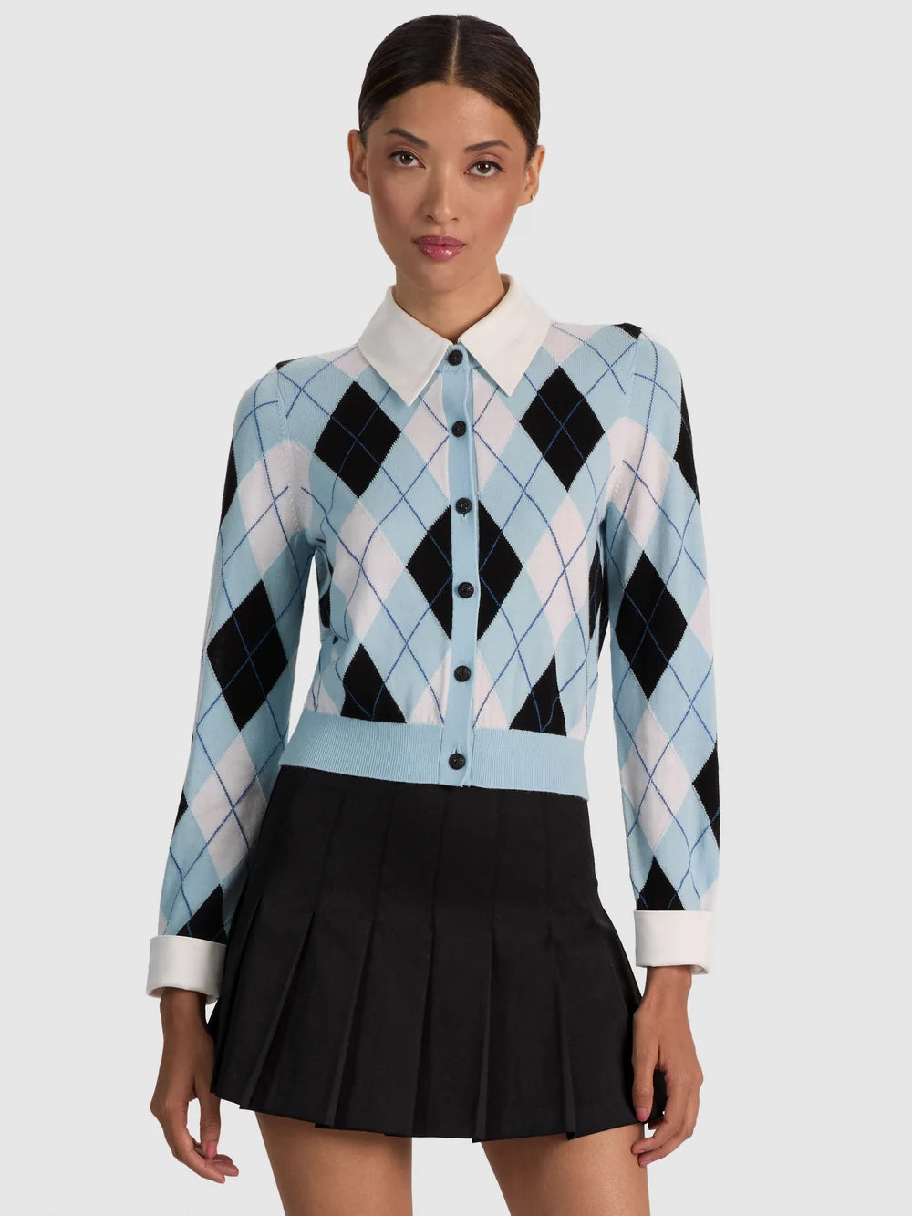 Argyle Dolly Collared Cardigan