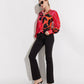 Pink Printed Button Front Shirt