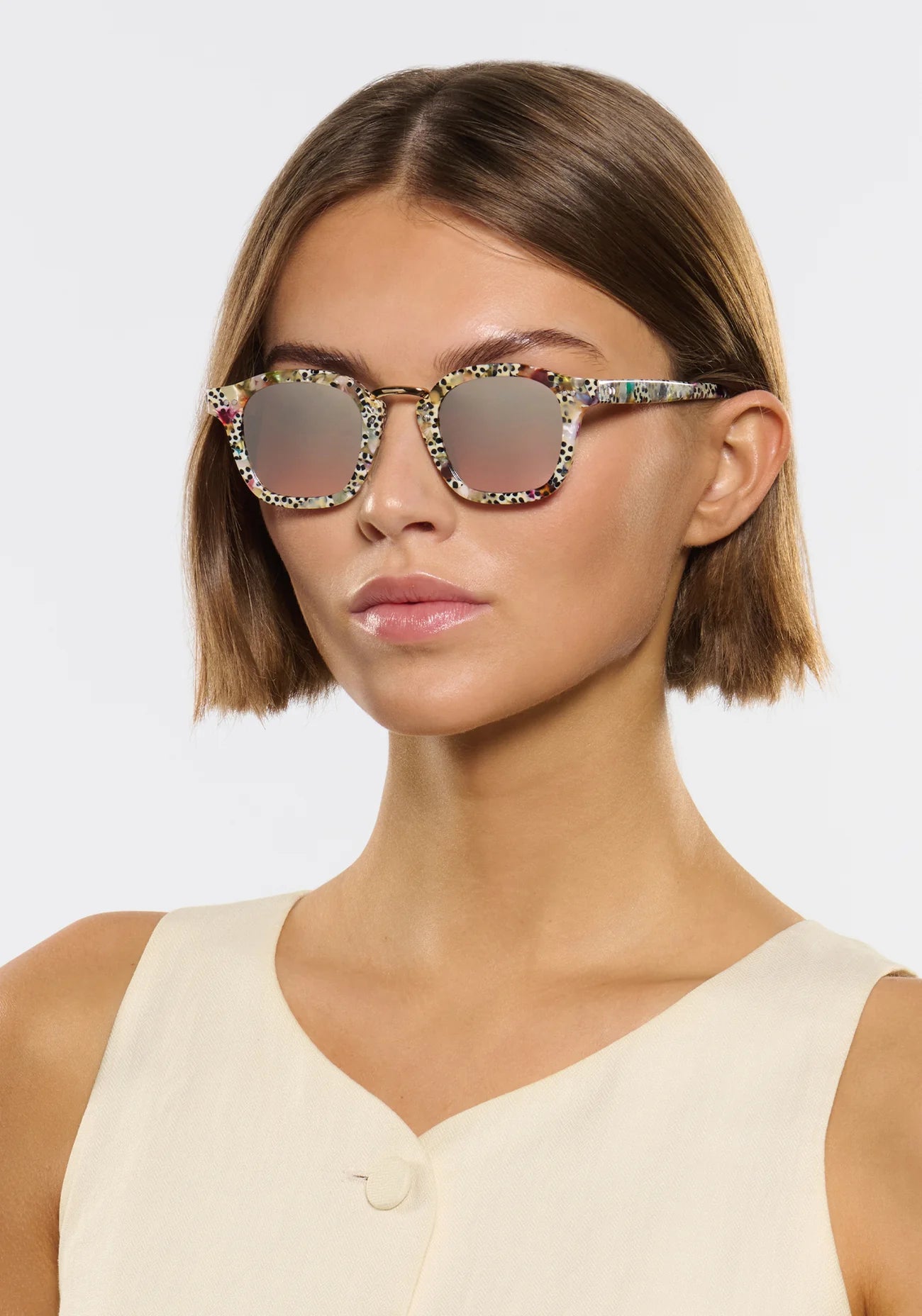 CAMPBELL Granita 18k Mirrored Sunglasses