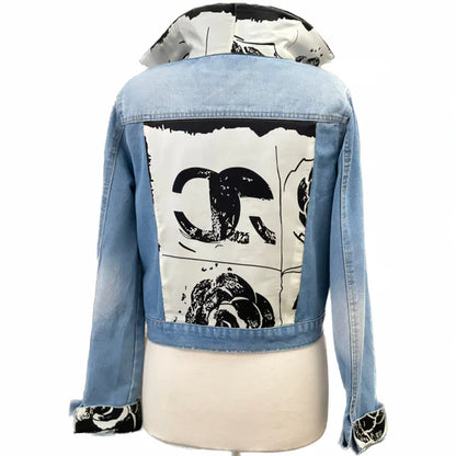 Carmen Black And White Denim Jacket