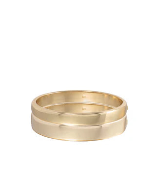 Puffy Hinged Bracelet Duo
