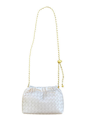 Woven Crossbody Bag Off White