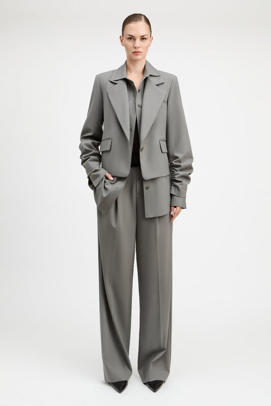 Ash Grey Charlie Single Breasted Blazer