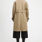 Washed Olive Landon Trench Coat