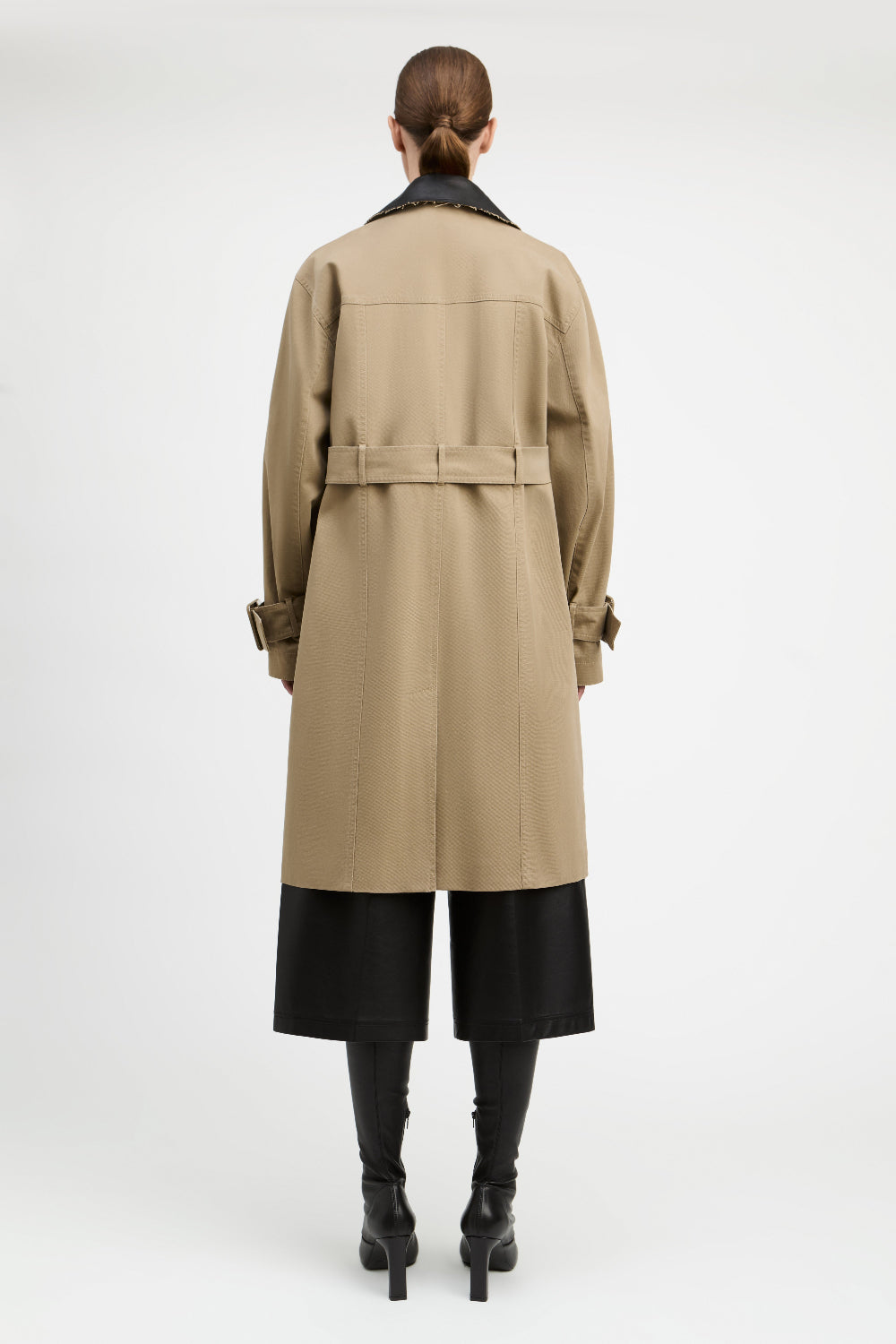 Washed Olive Landon Trench Coat