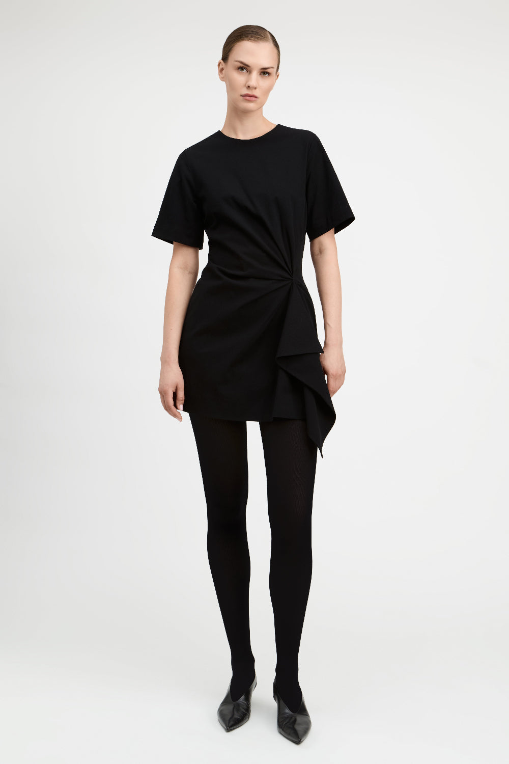 Black Daniel Origami Pleated Dress