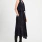 Deep Blue/Black Bradley Tie Neck Dress
