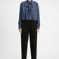Navy/Blue Aiden Tie Neck Blouse