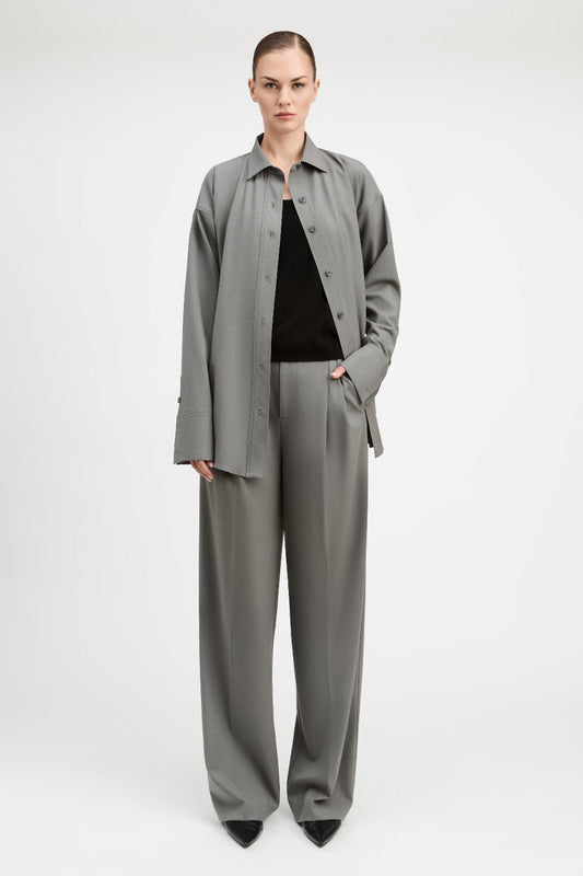 Ash Grey Max Relaxed Suiting Shirt