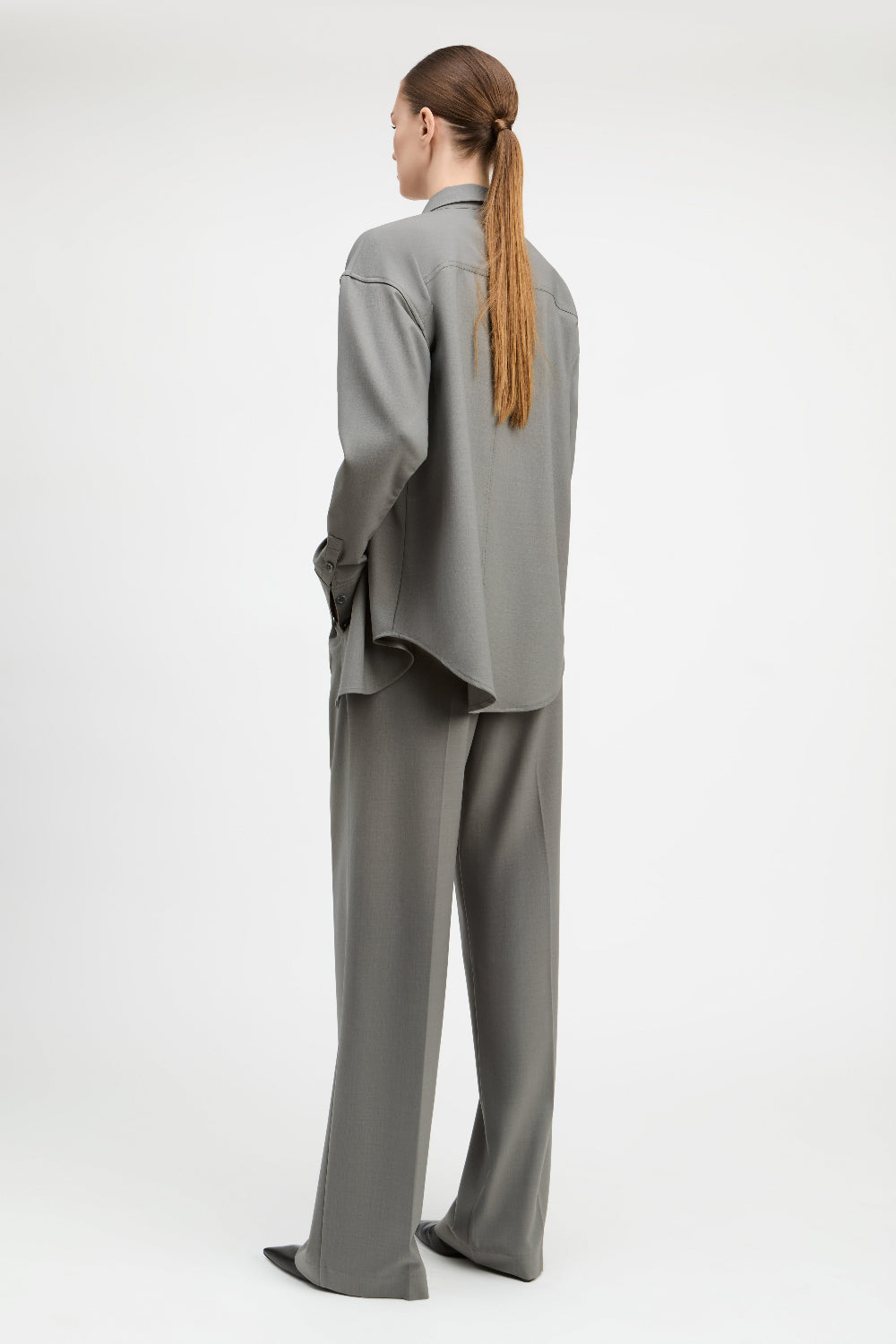 Ash Grey Max Relaxed Suiting Shirt