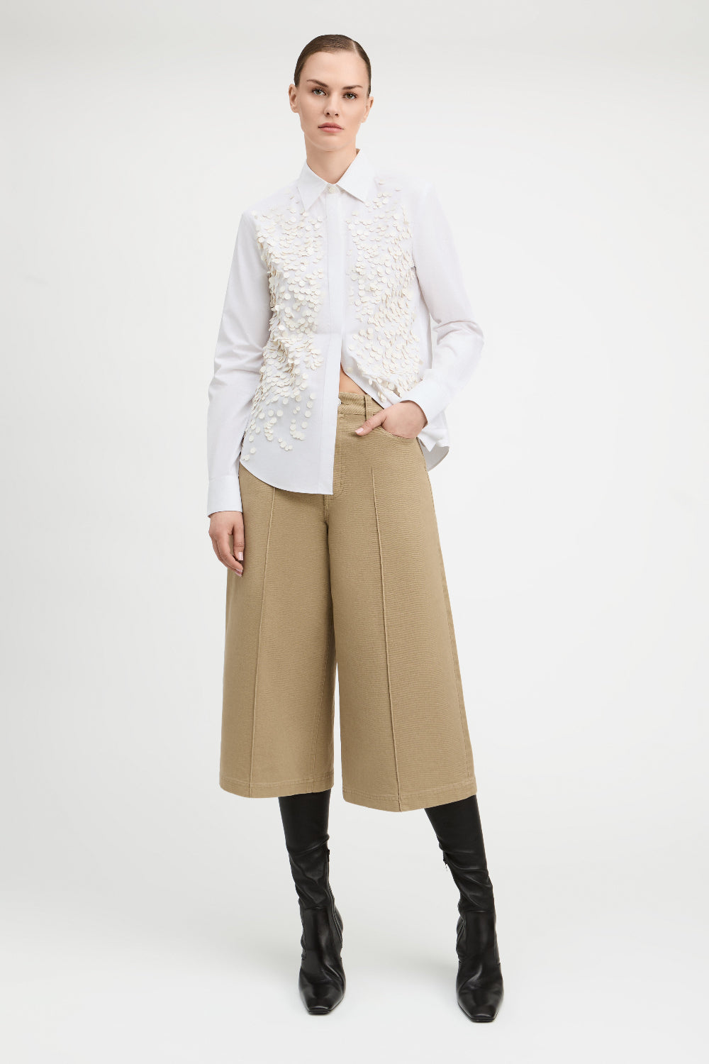 White/Ivory Kehlani Long Sleeve Shirt