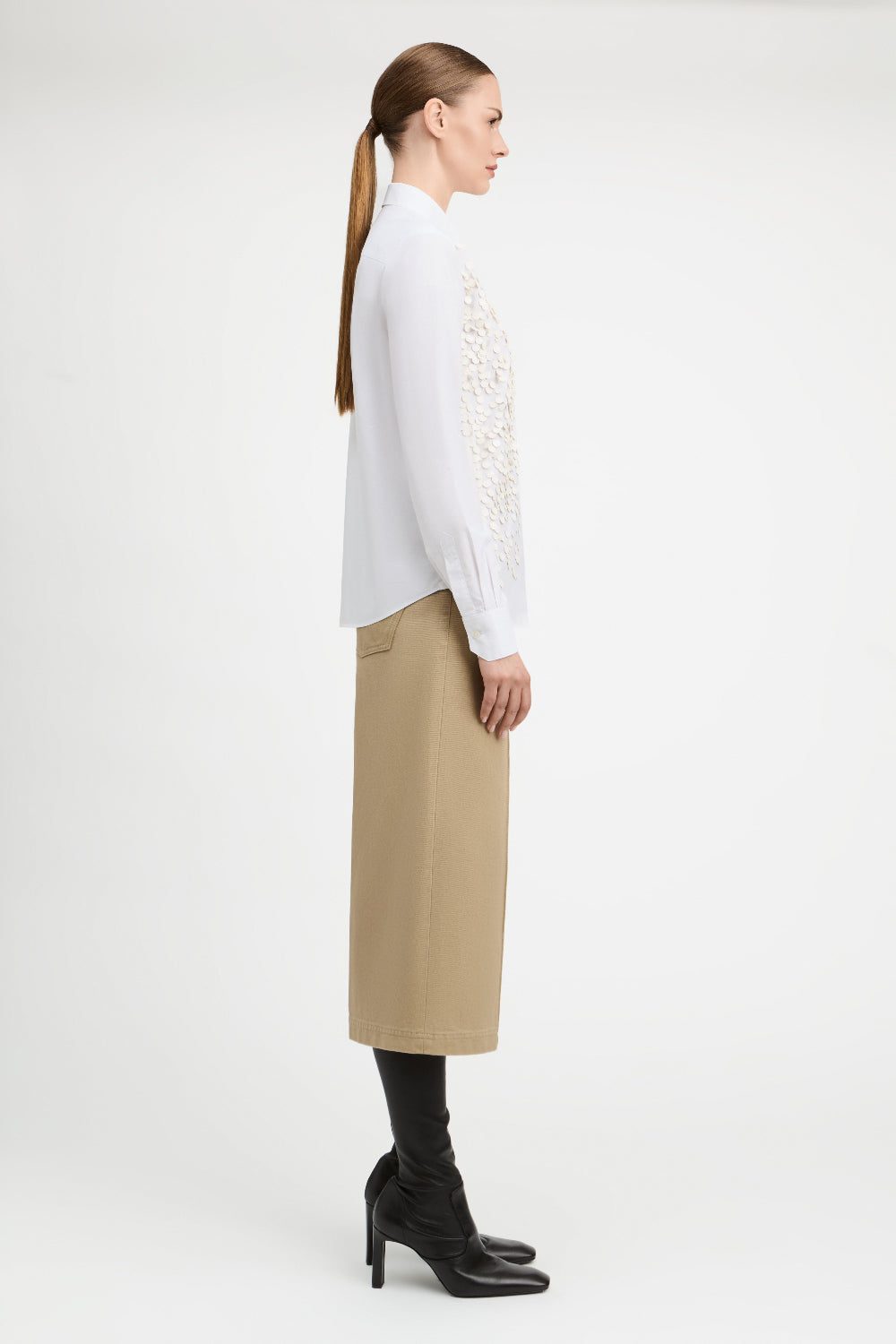 White/Ivory Kehlani Long Sleeve Shirt