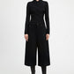 Black Isaiah Long Sleeve Wrap Top