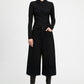 Black Isaiah Long Sleeve Wrap Top
