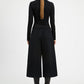 Black Isaiah Long Sleeve Wrap Top