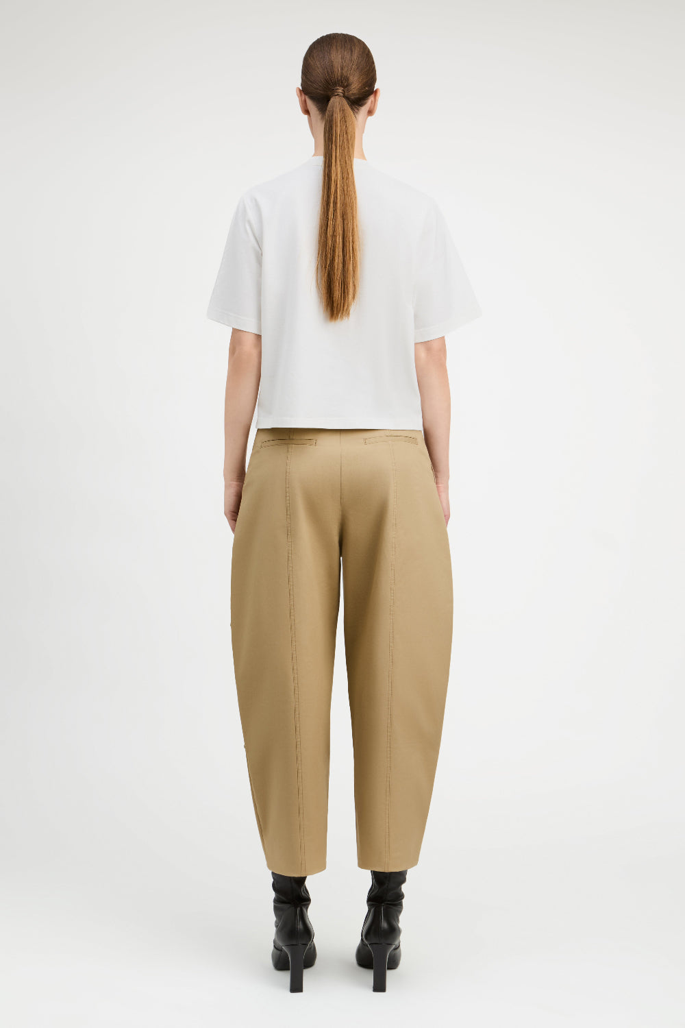 White Luke Cropped Tee