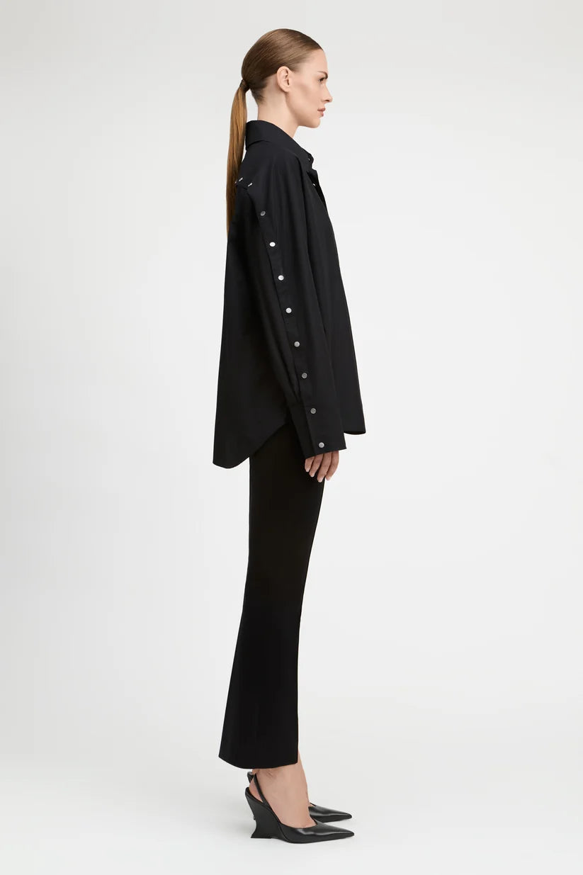 Black Carine Poplin Shirt