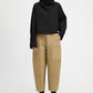 Black Bianca Funnel Neck Blouse