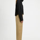 Black Bianca Funnel Neck Blouse