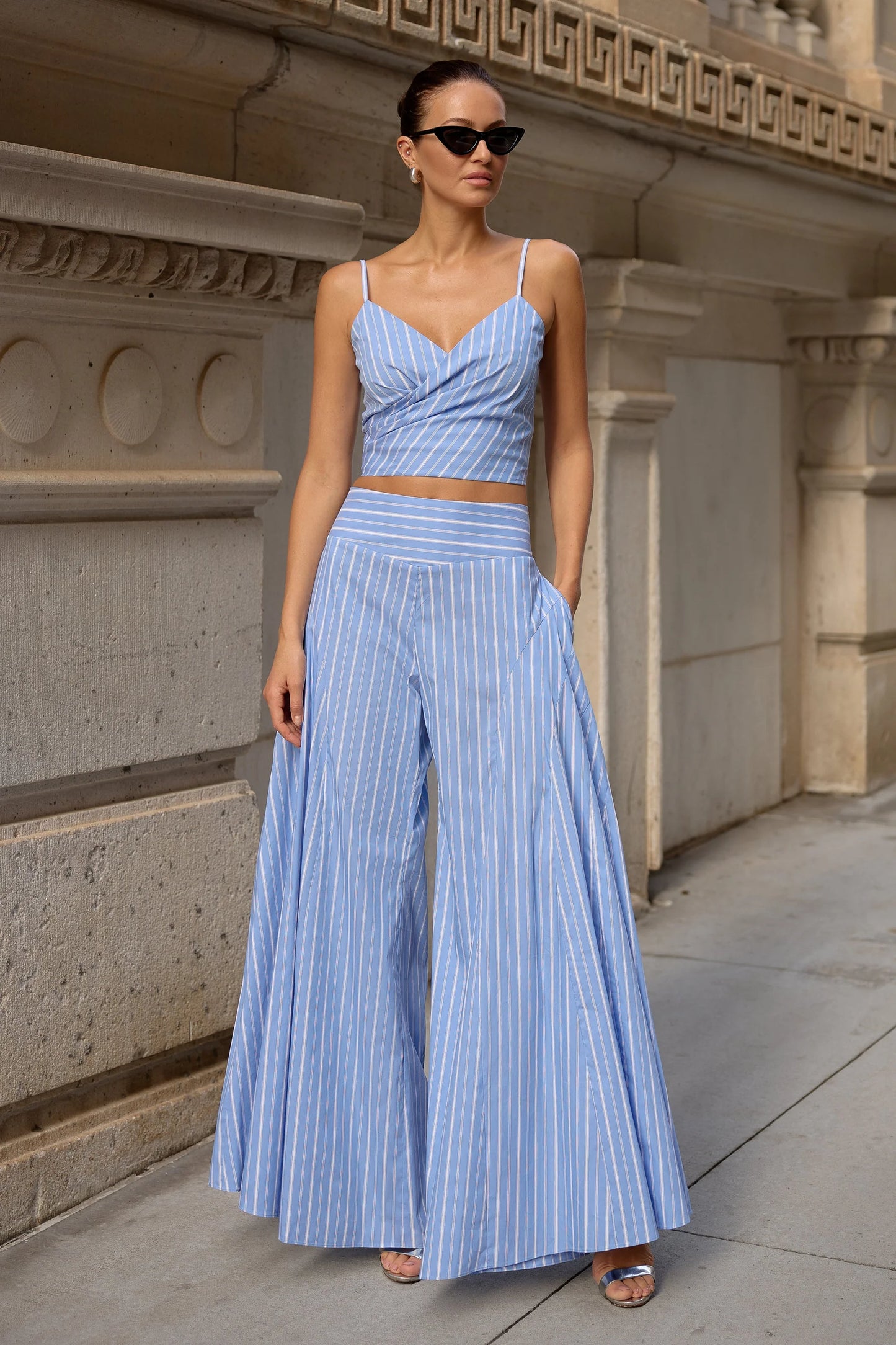 Cotton Draped Cropped Camisole
