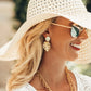 Tropical Palm Leaf Earrings