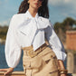 Deon Tie-Neck Blouse