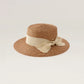 Dulani Raffia Braid Boater - Cream Ribbon