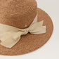 Dulani Raffia Braid Boater - Cream Ribbon