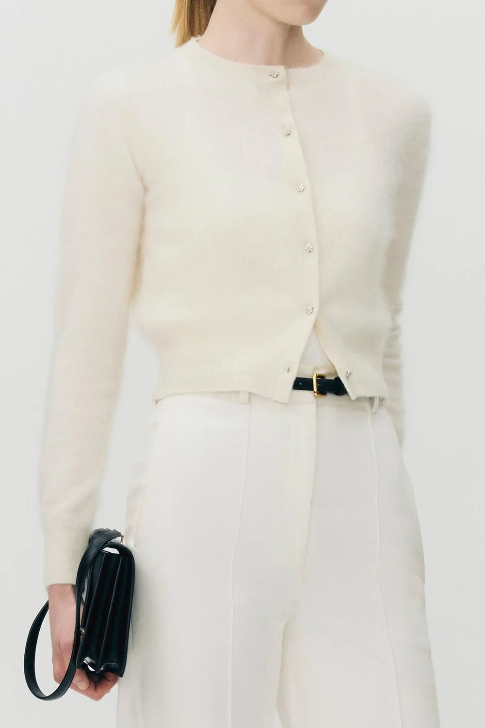 Ivory Jesse Single Button Cardigan