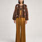Taupe Jewel Clusters Faux Mink Benson Coat