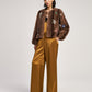 Taupe Jewel Clusters Faux Mink Benson Coat