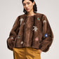Taupe Jewel Clusters Faux Mink Benson Coat