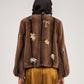 Taupe Jewel Clusters Faux Mink Benson Coat