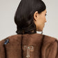 Taupe Jewel Clusters Faux Mink Benson Coat