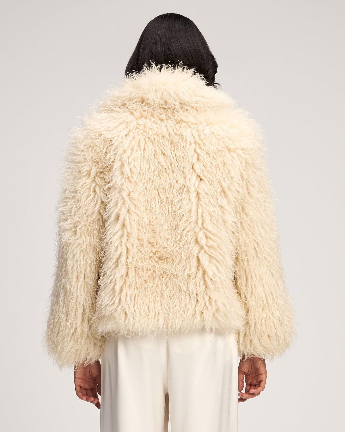 Dark Gardenia Curly Lamb Geraldine Coat