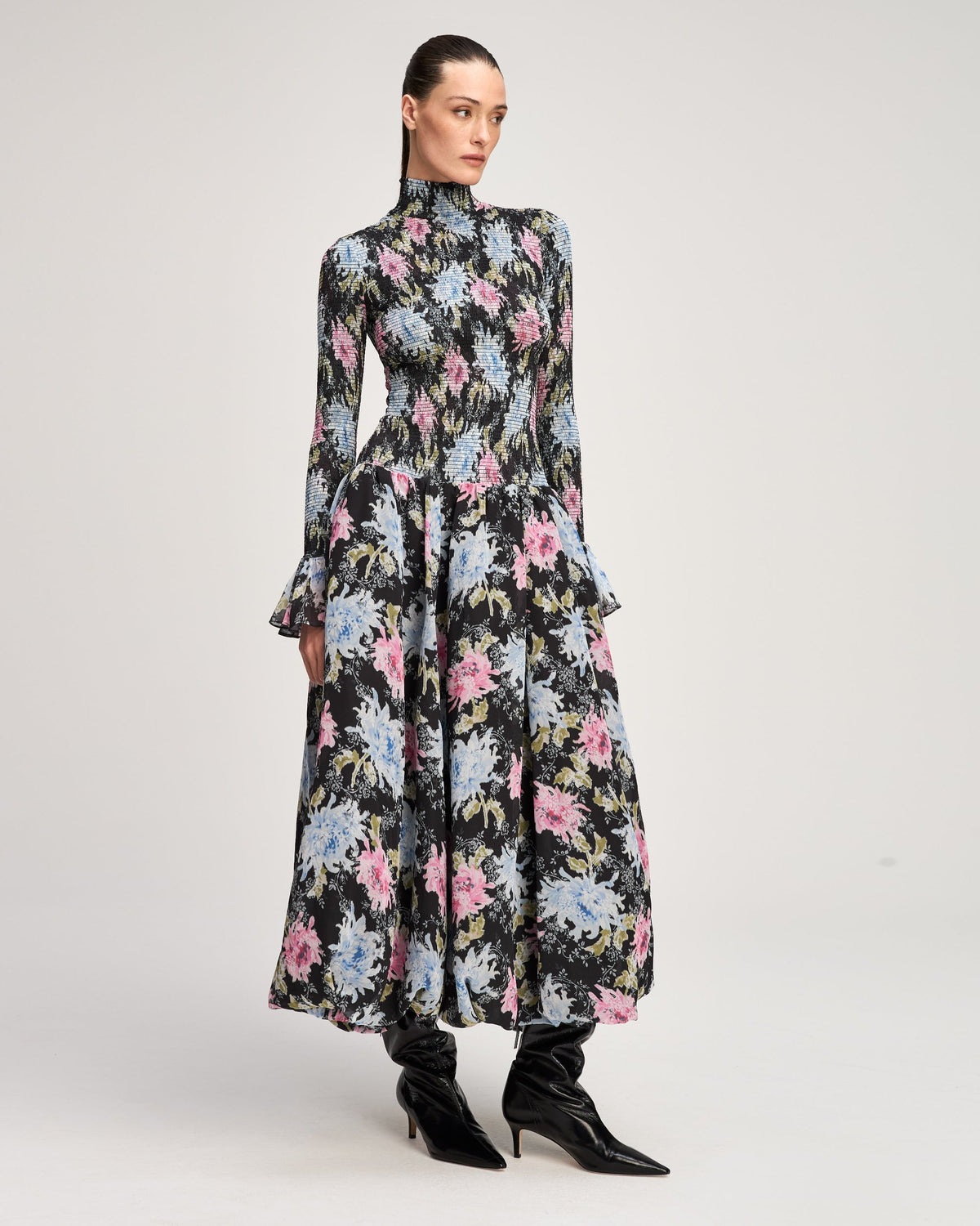 Black Multi Ikat Dahlia Ismene Dress