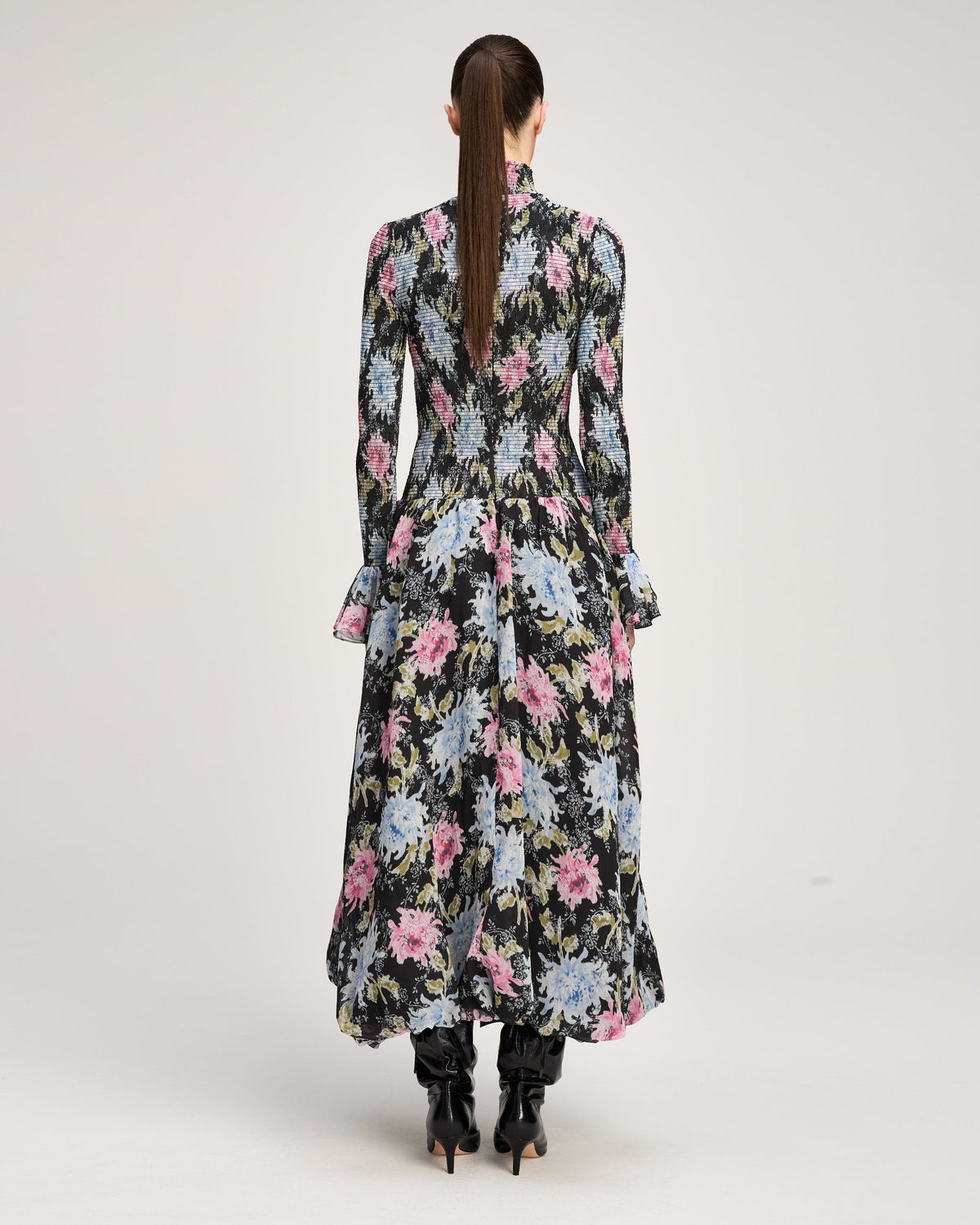 Black Multi Ikat Dahlia Ismene Dress