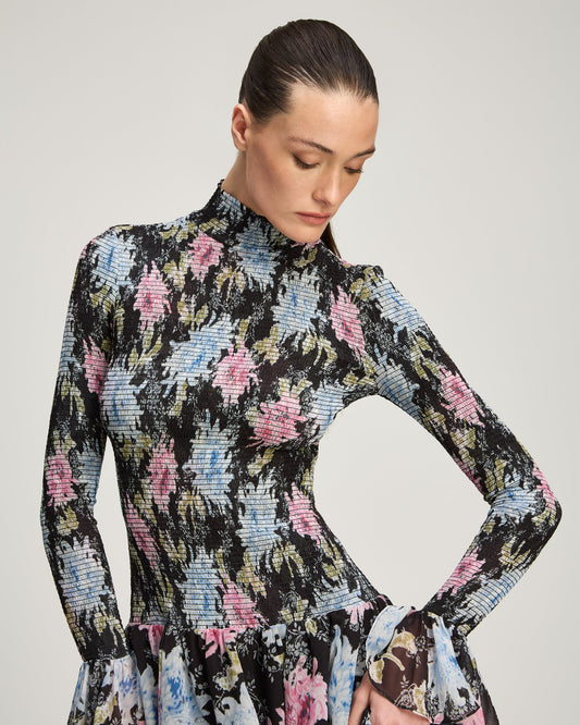 Black Multi Ikat Dahlia Ismene Dress
