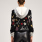 Black Heather Grey Greatest Hits Hooded Le Petit Khloe Blazer